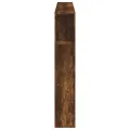 Tête de lit à LED chêne fumé 160x18,5x103,5cm bois d'ingénierie