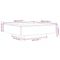 Table basse chêne fumé 100x100x31 cm bois d'ingénierie