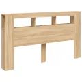 Tête de lit à LED chêne sonoma 180x18,5x103,5cm bois ingénierie
