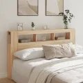 Tête de lit à LED chêne sonoma 180x18,5x103,5cm bois ingénierie