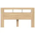 Tête de lit à LED chêne sonoma 180x18,5x103,5cm bois ingénierie