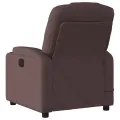 Fauteuil de massage inclinable électrique Marron foncé Tissu