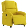 Fauteuil inclinable électrique jaune velours