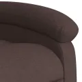 Fauteuil inclinable électrique Marron foncé Tissu
