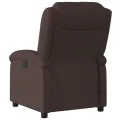 Fauteuil de massage inclinable électrique Marron foncé Tissu