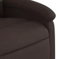 Fauteuil de massage inclinable électrique Marron foncé Tissu