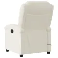 Fauteuil inclinable de massage électrique crème velours