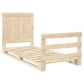 Cadre de lit sans matelas avec tête de lit 90x200 cm