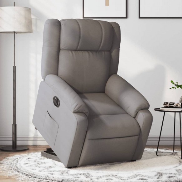 Fauteuil inclinable électrique taupe tissu