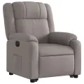 Fauteuil inclinable électrique taupe tissu