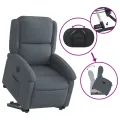 Fauteuil inclinable électrique gris foncé velours