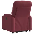 Fauteuil inclinable électrique rouge bordeaux tissu