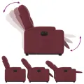 Fauteuil inclinable électrique rouge bordeaux tissu