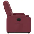Fauteuil inclinable électrique rouge bordeaux tissu