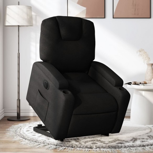 Fauteuil inclinable électrique noir tissu