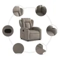 Fauteuil inclinable taupe tissu