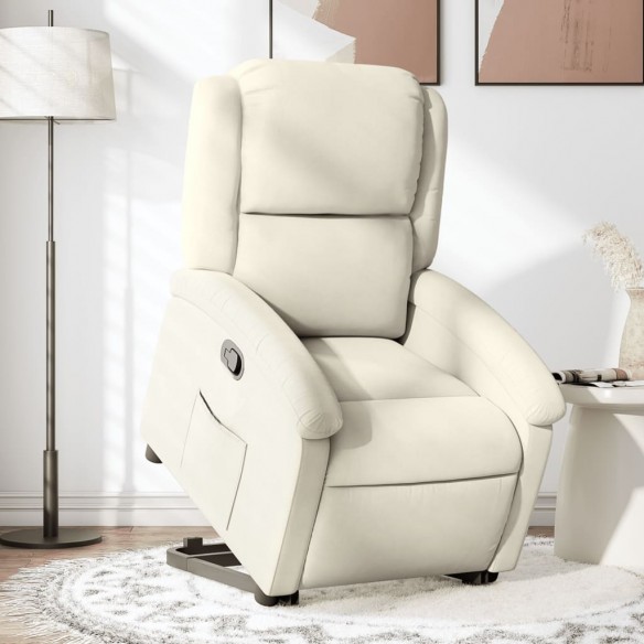 Fauteuil inclinable Crème Velours