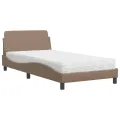Lit avec matelas cappuccino 100x200 cm similicuir