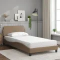 Lit avec matelas cappuccino 100x200 cm similicuir