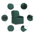 Fauteuil inclinable Vert foncé Velours