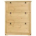 Armoire à chaussures Corona 99x32x124,5 cm bois de pin massif