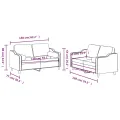Ensemble de canapés 2 pcs coussins gris clair tissu