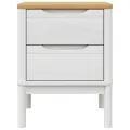 Table de chevet FLORO blanc 45x39x57 cm bois de pin massif