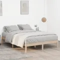 Cadre de lit sans matelas 152x203 cm bois massif de pin