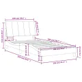 Lit avec matelas vert foncé 100x200 cm velours