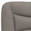 Lit avec matelas taupe 100x200 cm tissu