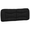 Lit avec matelas noir 140x190 cm tissu