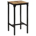 Ensemble de bar 3 pcs bois de manguier brut massif et métal