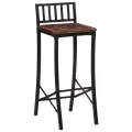 Chaises de bar lot de 2 bois de récupération massif