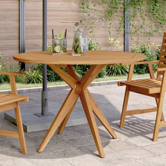 Table de jardin ronde Ø85x75 cm bois d'acacia solide