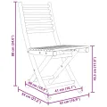 Chaises pliables de jardin lot de 4 43x54x88 cm bambou
