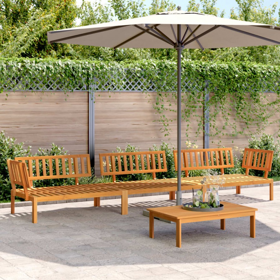 Salon palette de jardin 4 pcs bois d'acacia massif