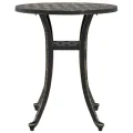 Table de jardin bronze Ø48x53 cm aluminium coulé