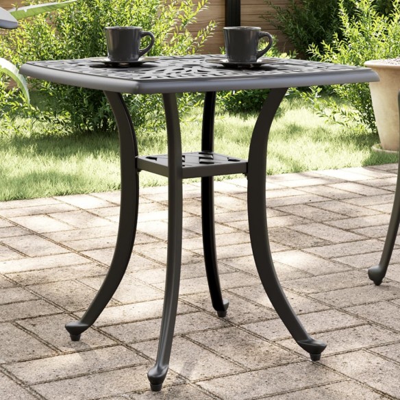 Table de jardin noir 53x53x53 cm aluminium coulé