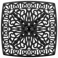 Table de jardin noir 53x53x53 cm aluminium coulé