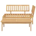 Salon de jardin palette 2 pcs bois massif d'acacia
