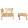 Salon de jardin palette 2 pcs bois massif d'acacia