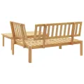 Salon de jardin palette 2 pcs bois massif d'acacia
