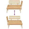 Salon de jardin palette 2 pcs bois massif d'acacia