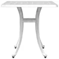 Table de jardin blanc 53x53x53 cm aluminium coulé
