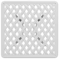 Table de jardin blanc 53x53x53 cm aluminium coulé