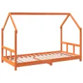 Cadre de lit d'enfants cire marron 90x190 cm bois de pin massif