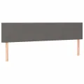 cadre de lit avec matelas gris 120x190 cm similicuir