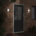 Appliques murales d'extérieur 2 pcs noir acier inoxydable