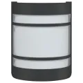 Appliques murales d'extérieur 2 pcs noir acier inoxydable