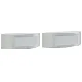 Appliques murales d'extérieur 2pcs argenté acier inoxydable